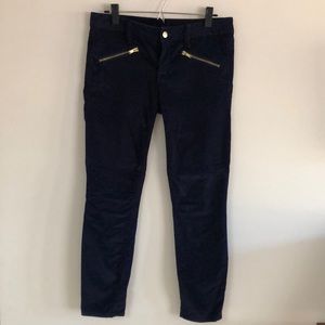 GAP jeans 1969 velvet zipper cropped 28